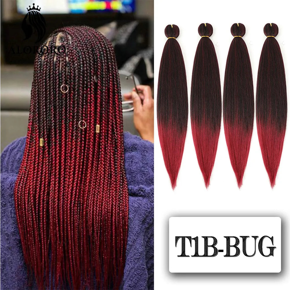 16/20/22/26/30/42/48Inch Braiding Hair Pre Stretched Long Jumbo Braid Hair Synthetic Box Braids Extension Yaki Texture Fake Hair