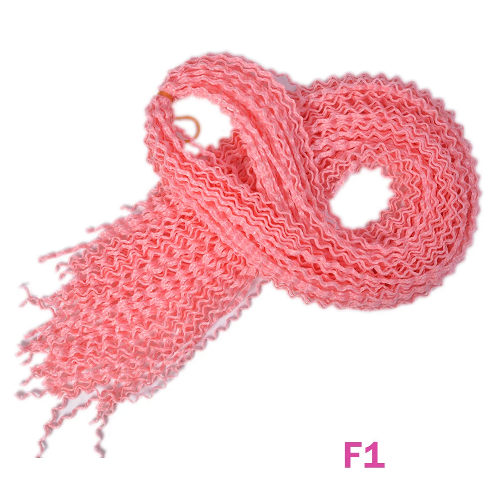 Trend Way 25inch 50g/Package Synthetic Extensions Braiding Hair Blonde For Women 25inch Curly Box Braids Zizi Crochet Hair Black