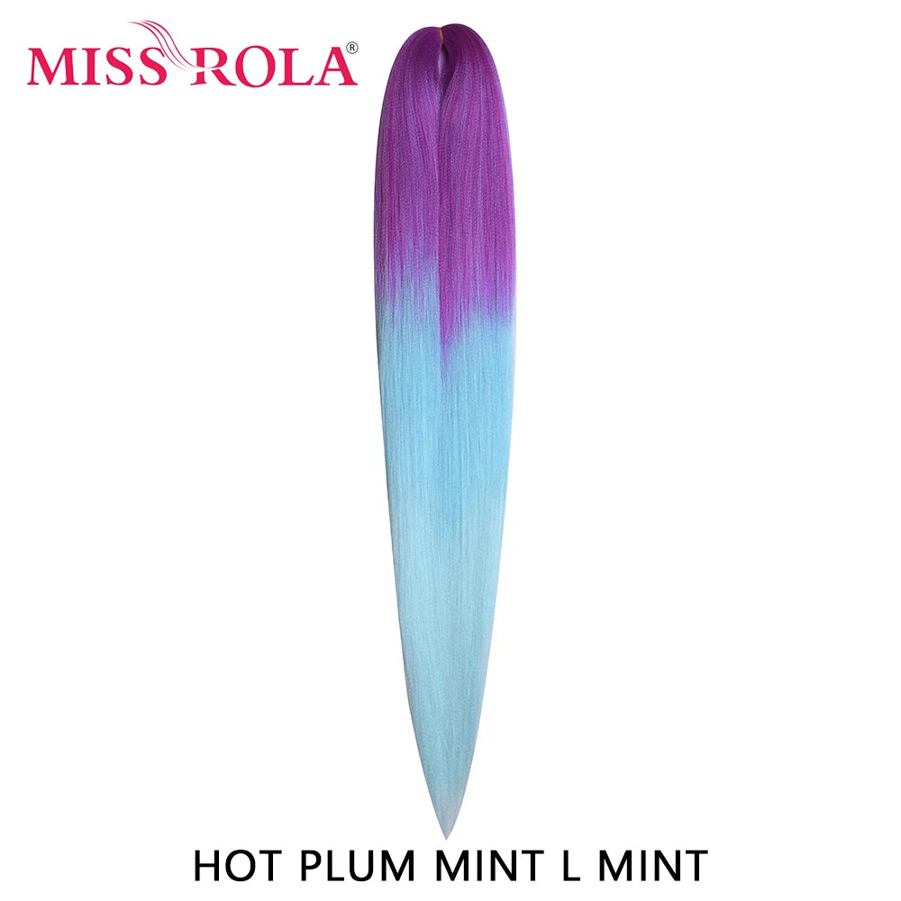 Miss Rola Synthetic 22 Inch 60G Kanekalon Hair Tinsel Wire Jumbo Braid Yaki Straight Hair Extension Twist Braid Bulk Wholesale