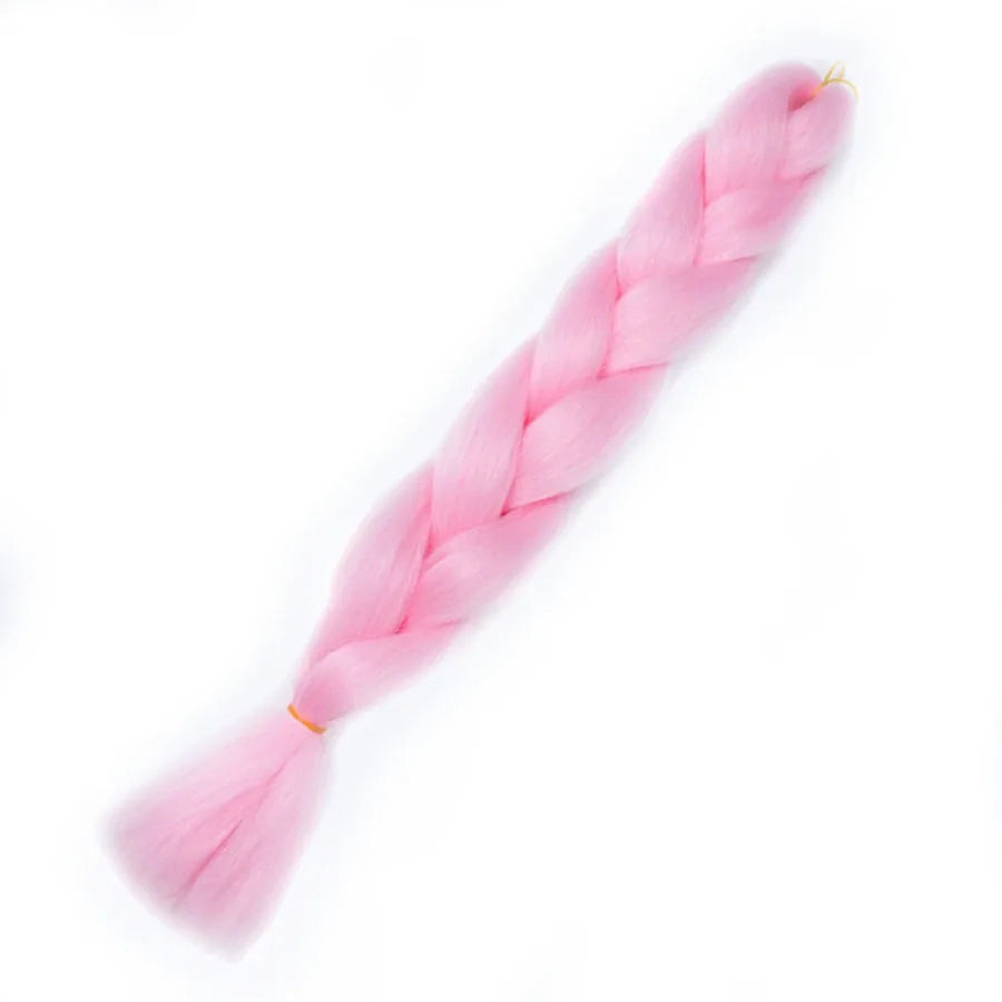 VERVES Ombre Jumbo Braids — 24" 100 g Two-Tone Synthetic Braiding Hair (Pink/Black/Blue)