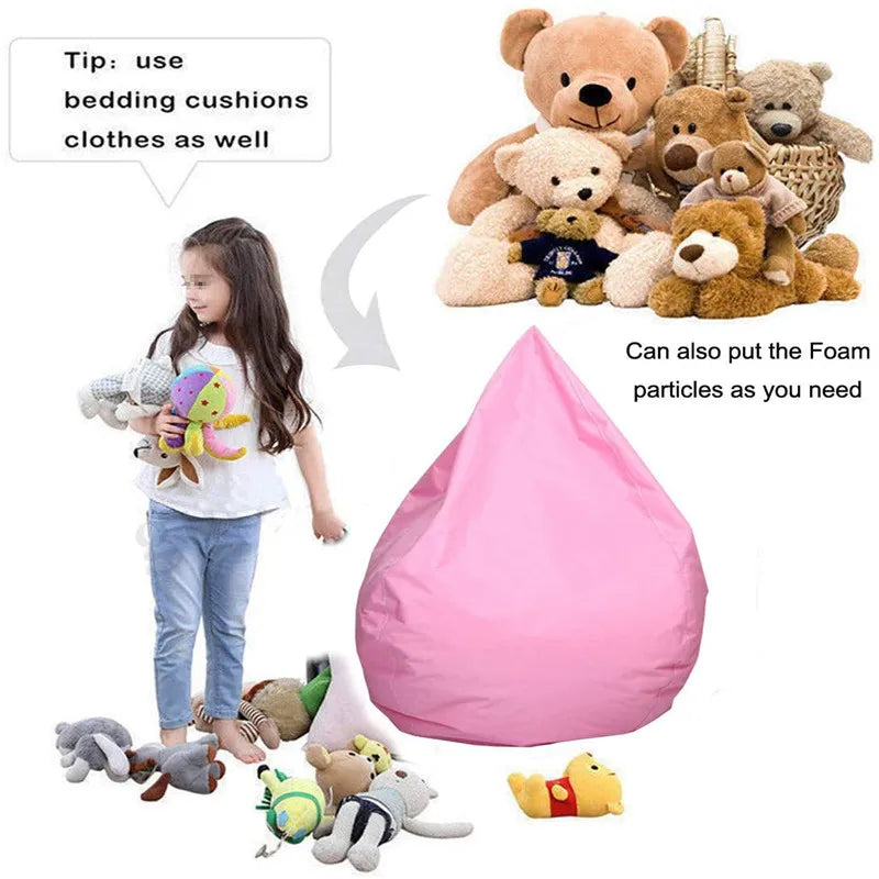 Unfilled Lounge Bean Bag Sofa Cover Home Soft Lazy Sofa Cozy Single Chair Pouf Puff Couch Tatami Living Room Durable Furniture