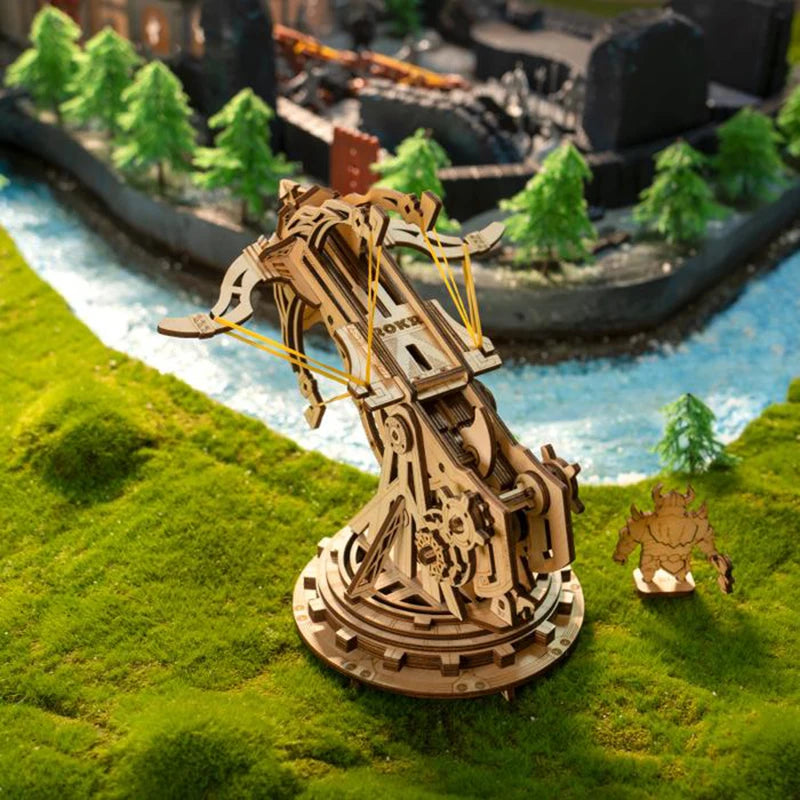 Robotime 3D Wooden Puzzle Medieval Siege Weapons Game Assembly Set Gift for Children Teens Adult War Strategy Toy KW401 KW801