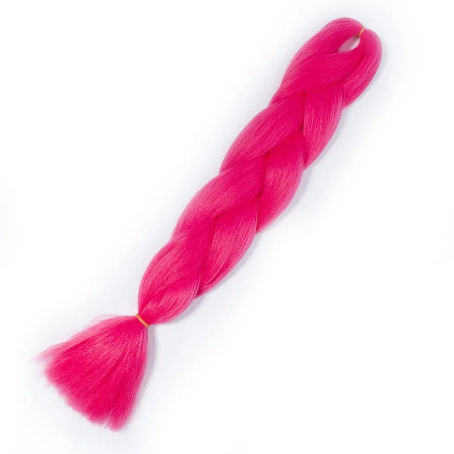 VERVES Ombre Jumbo Braids — 24" 100 g Two-Tone Synthetic Braiding Hair (Pink/Black/Blue)