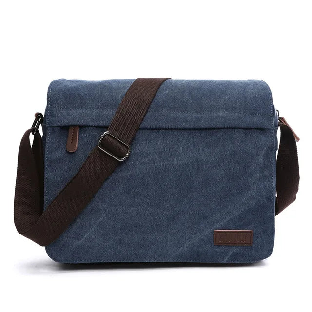 Fashion Solid vintage Canvas Messenger Satchel Bags Buckle Casual Portable Shoulder Bag Korean Trend Simple Pack For Men 2020