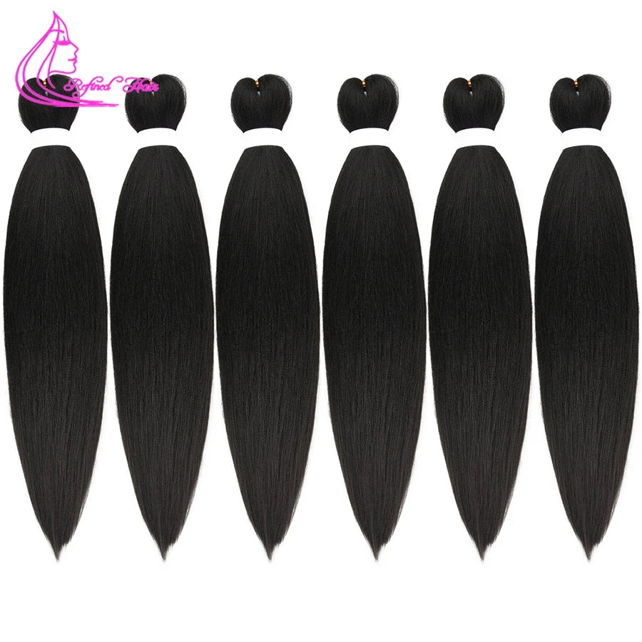 Refined Hair Pre-Stretched EZ Braid — 26" Ombre Brown Synthetic Braiding Hair