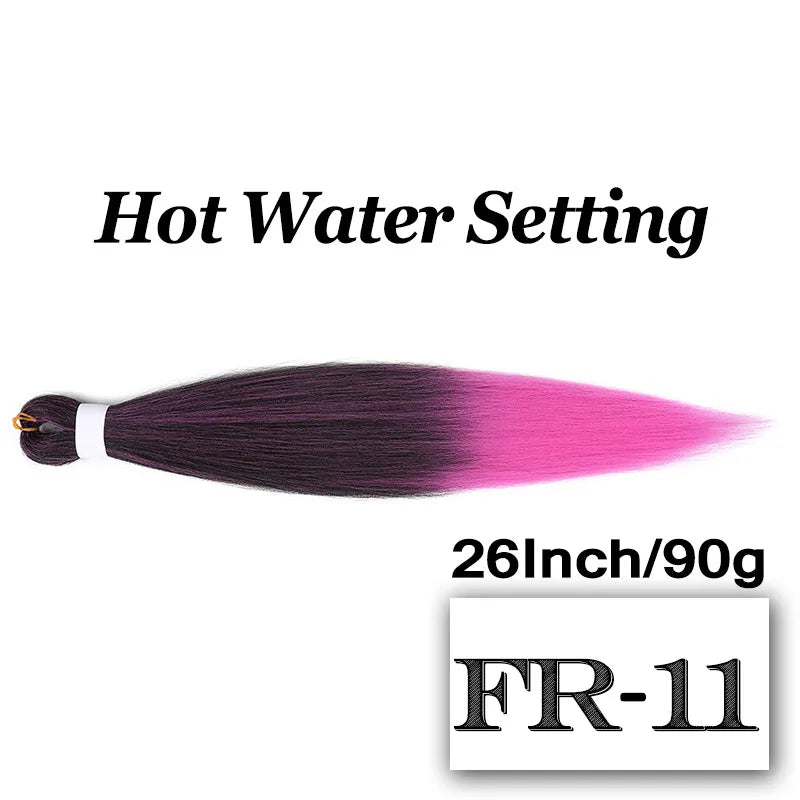 Braiding Hair Pre-stretched 26 Inch Hair Extensions for Afro Crochet Braids Synthetic Hair DIY Purple Pink Peach Red Jumbo Braid