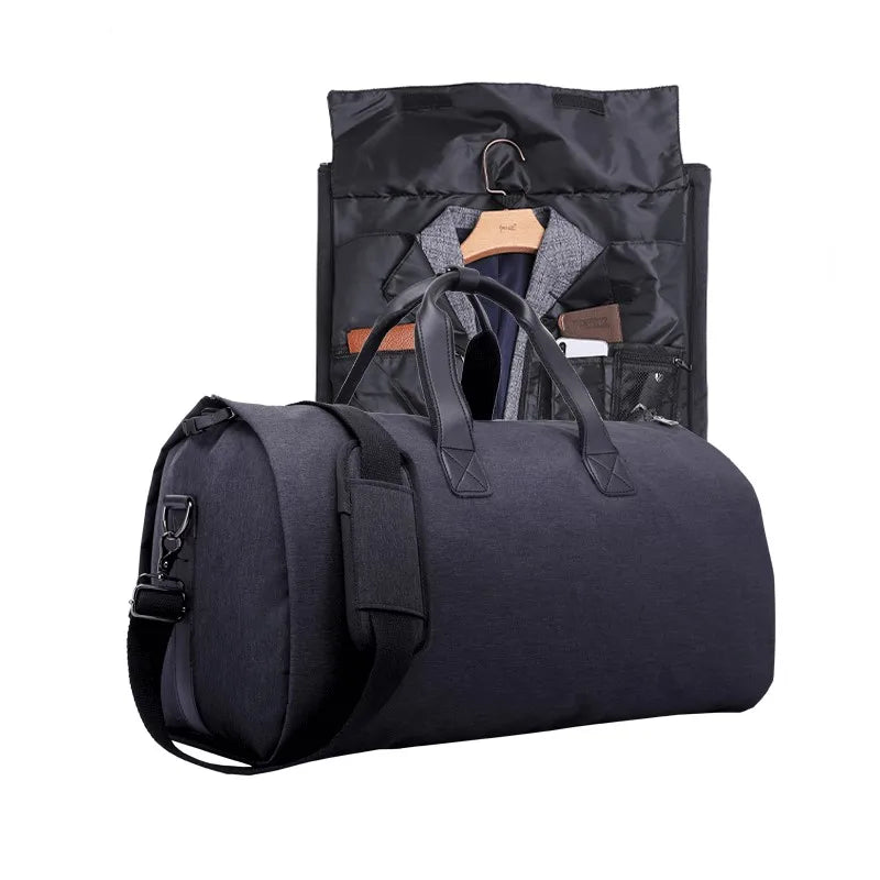 Men Bags Travel Garment Bag Duffel Bag with Shoulder Strap Business Handbags Multiple Pockets Carry on Hanging Suitcase Clothing