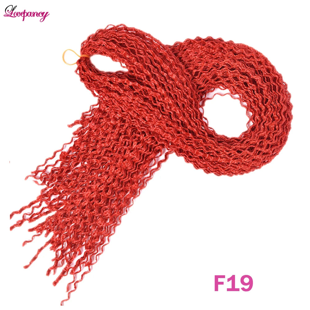 Synthetic Zizi Braids Crochet Box Braiding Hair Extensions White Black 28 Inch Long Curly Crochet Braiding Hair For Women 50g