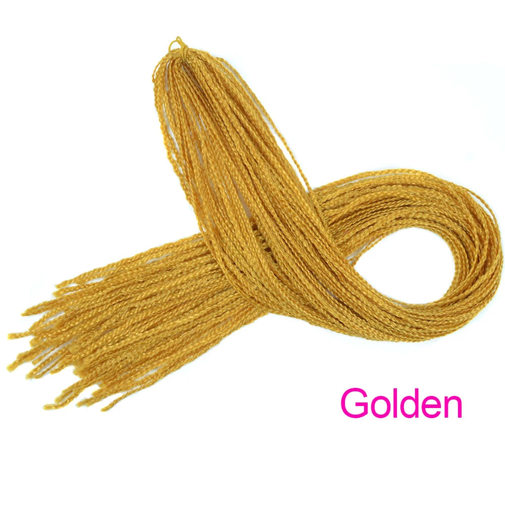Trend Way 25inch 50g/Package Synthetic Extensions Braiding Hair Blonde For Women 25inch Curly Box Braids Zizi Crochet Hair Black