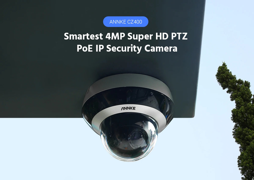 ANNKE 4MP Super HD PoE Network PTZ IP Security Camera with 2.8-12mm 4X Motorized Optical Zoom H.265+ Indoor Outdoor IP Camera