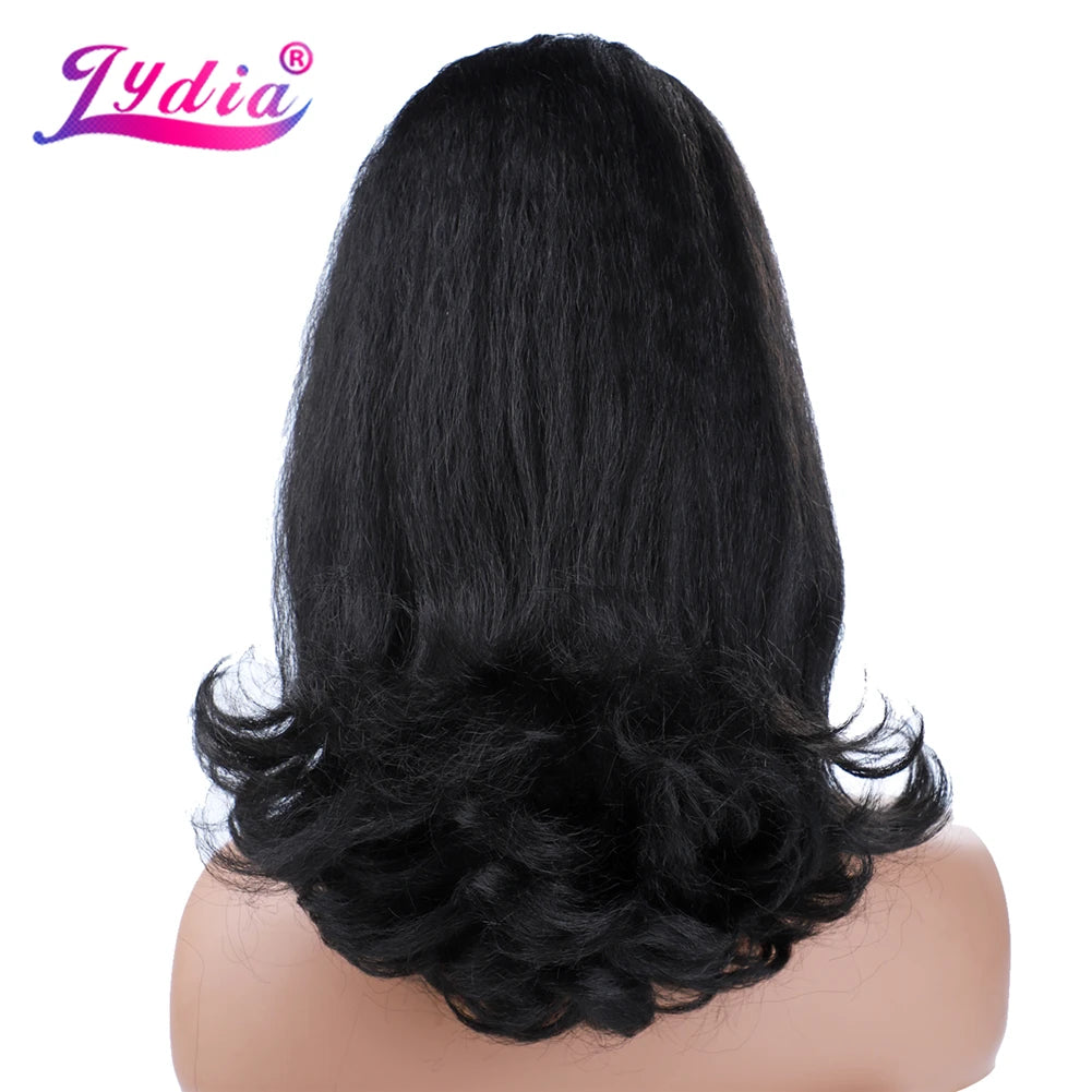 Lydia Tail Warping Synthetic Kinky Straight Hairpiece Stylish High-Volume Curly Clips-in Natural Looking Drawstring Ponytail