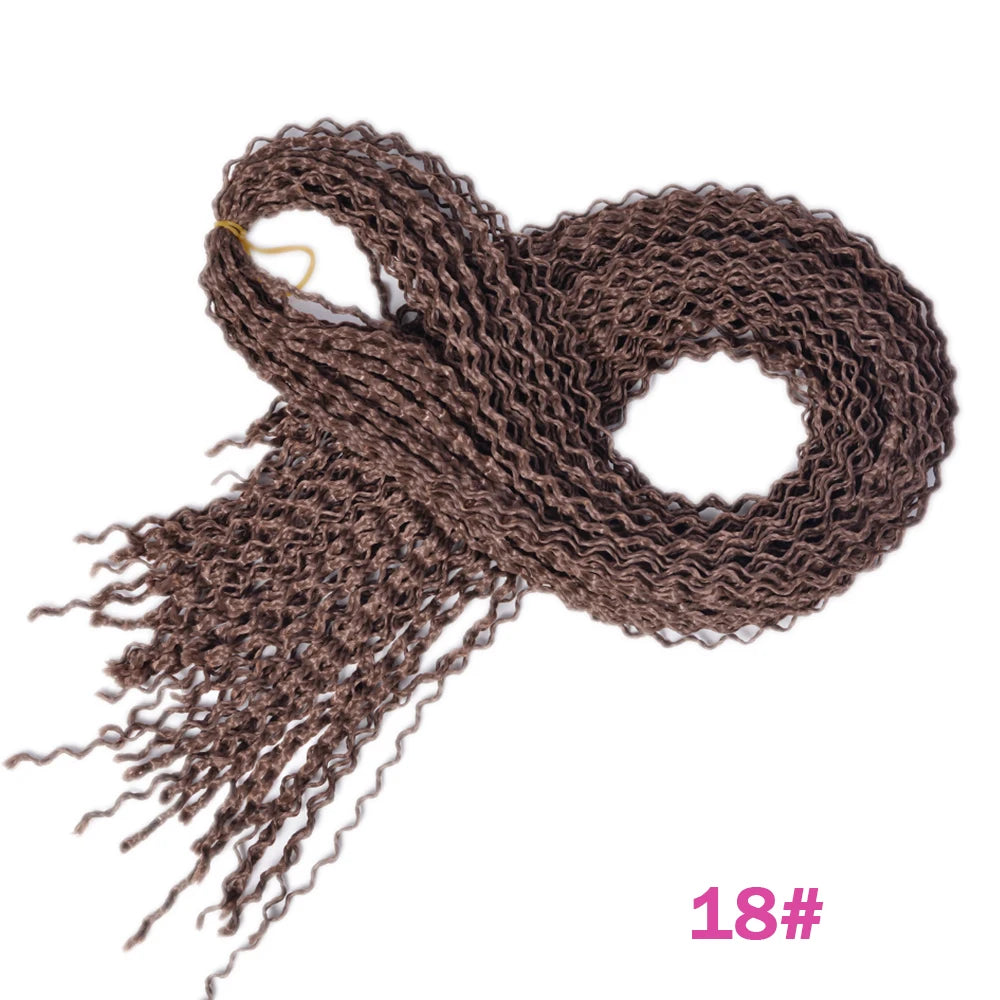Trend Way 25inch 50g/Package Synthetic Extensions Braiding Hair Blonde For Women 25inch Curly Box Braids Zizi Crochet Hair Black