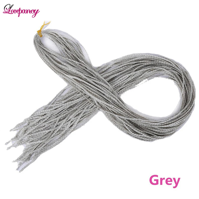 Synthetic Zizi Braids Crochet Box Braiding Hair Extensions White Black 28 Inch Long Curly Crochet Braiding Hair For Women 50g