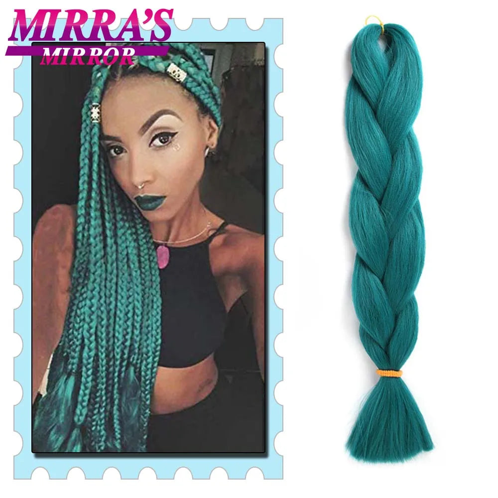 Synthetic Braiding Hair 24 Inch Kanekalon Braids Extensions Ombre Hair for Box Braid Crochet Jumbo Braiding Hair Pre Stretched