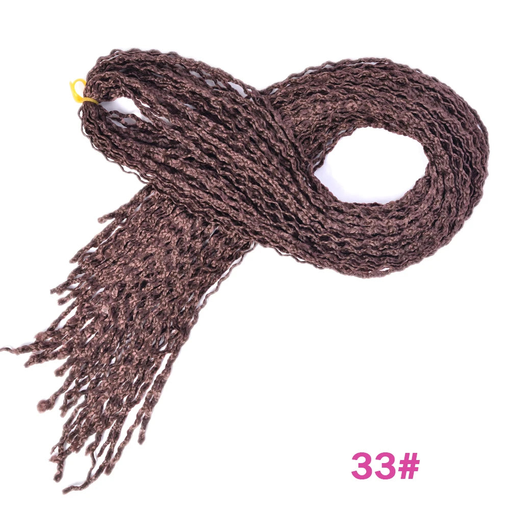 Trend Way 25inch 50g/Package Synthetic Extensions Braiding Hair Blonde For Women 25inch Curly Box Braids Zizi Crochet Hair Black