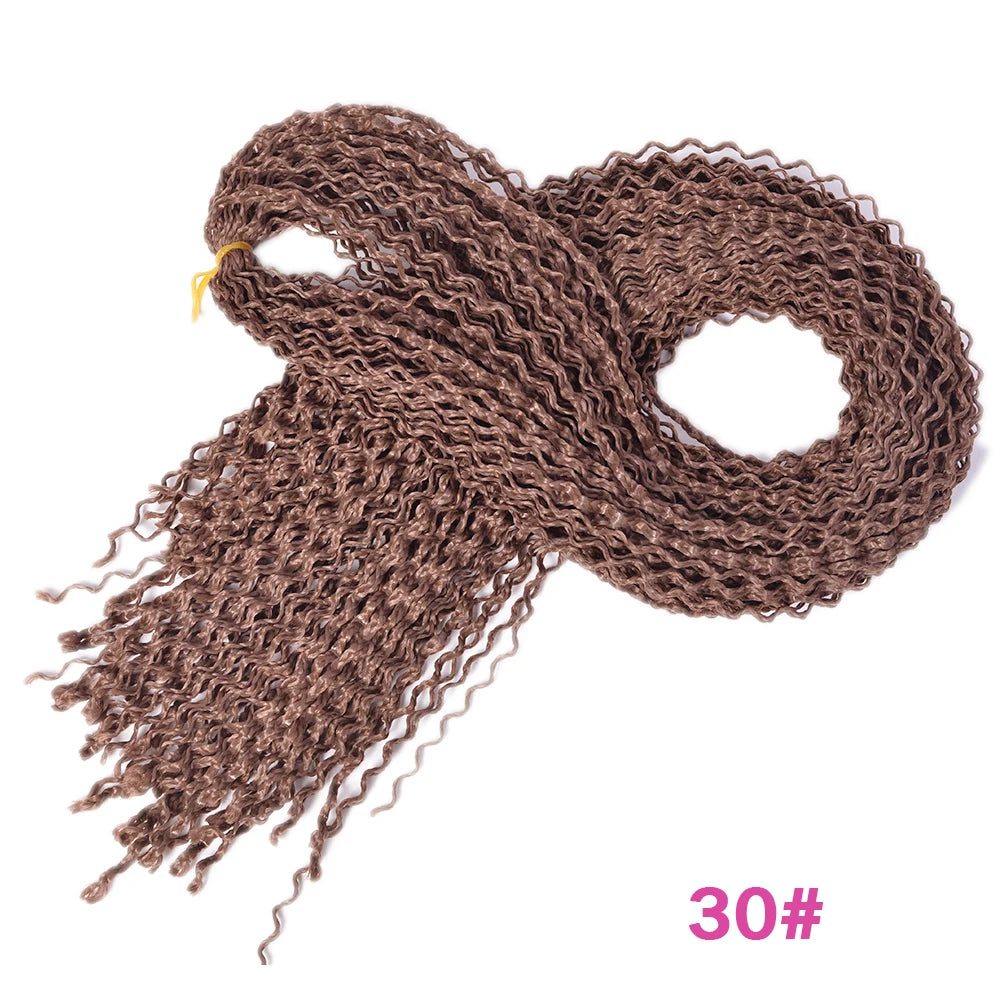 Trend Way 25inch 50g/Package Synthetic Extensions Braiding Hair Blonde For Women 25inch Curly Box Braids Zizi Crochet Hair Black