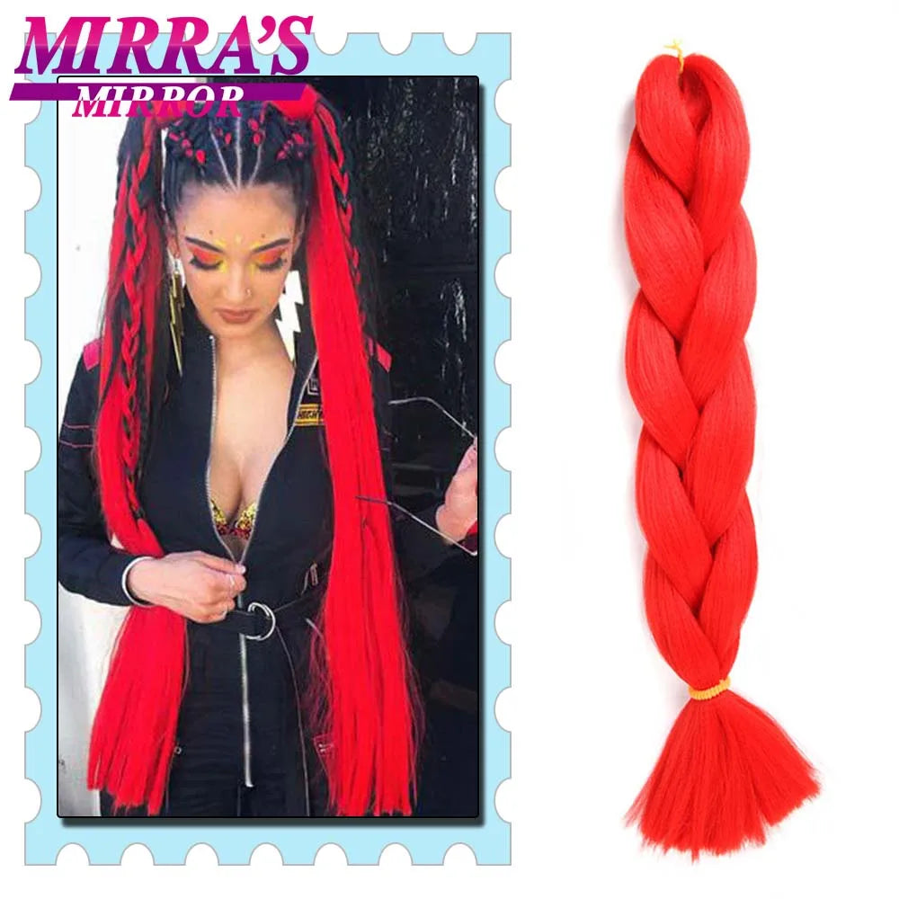 Synthetic Braiding Hair 24 Inch Kanekalon Braids Extensions Ombre Hair for Box Braid Crochet Jumbo Braiding Hair Pre Stretched