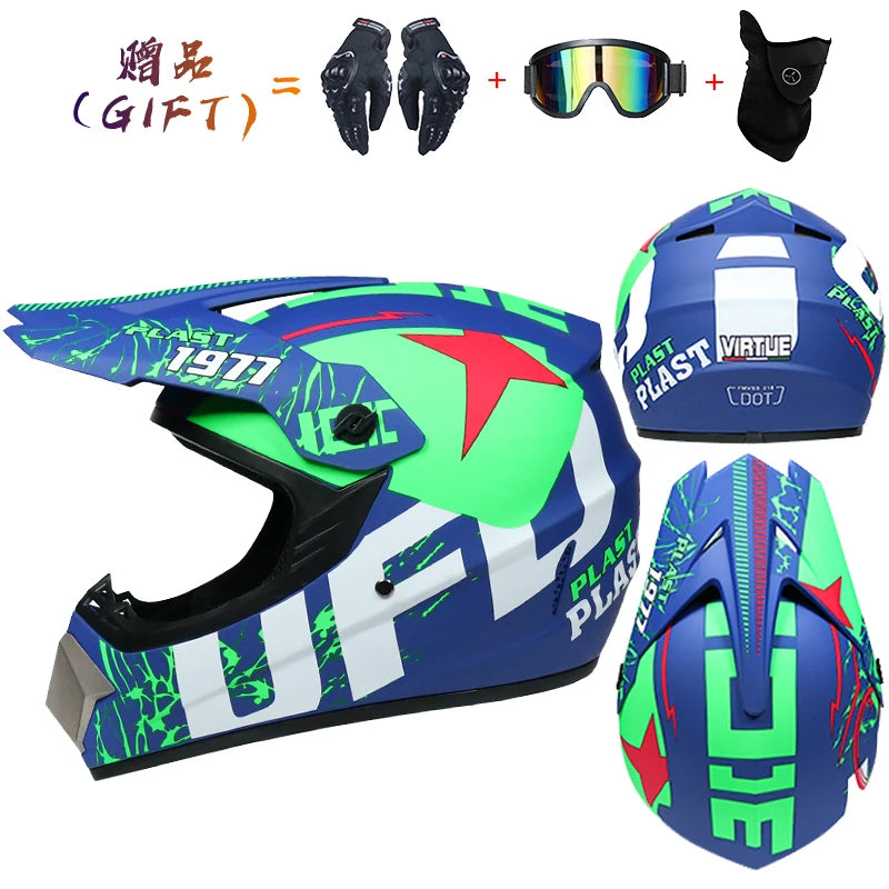 ORZ DOT-Certified Safety Motocross Helmet | Lightweight ABS Off-Road Helmet for Kids & Adults