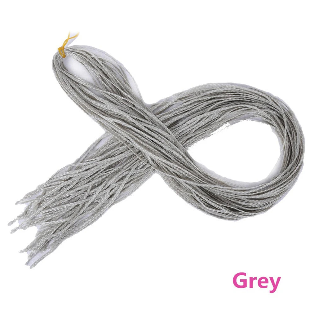 28 Inch Synthetic Zizi Braids Thin Box Braids Hair Extensions Brown Pink Blue Red 613 Box Crochet Braiding Hair For Women 50g