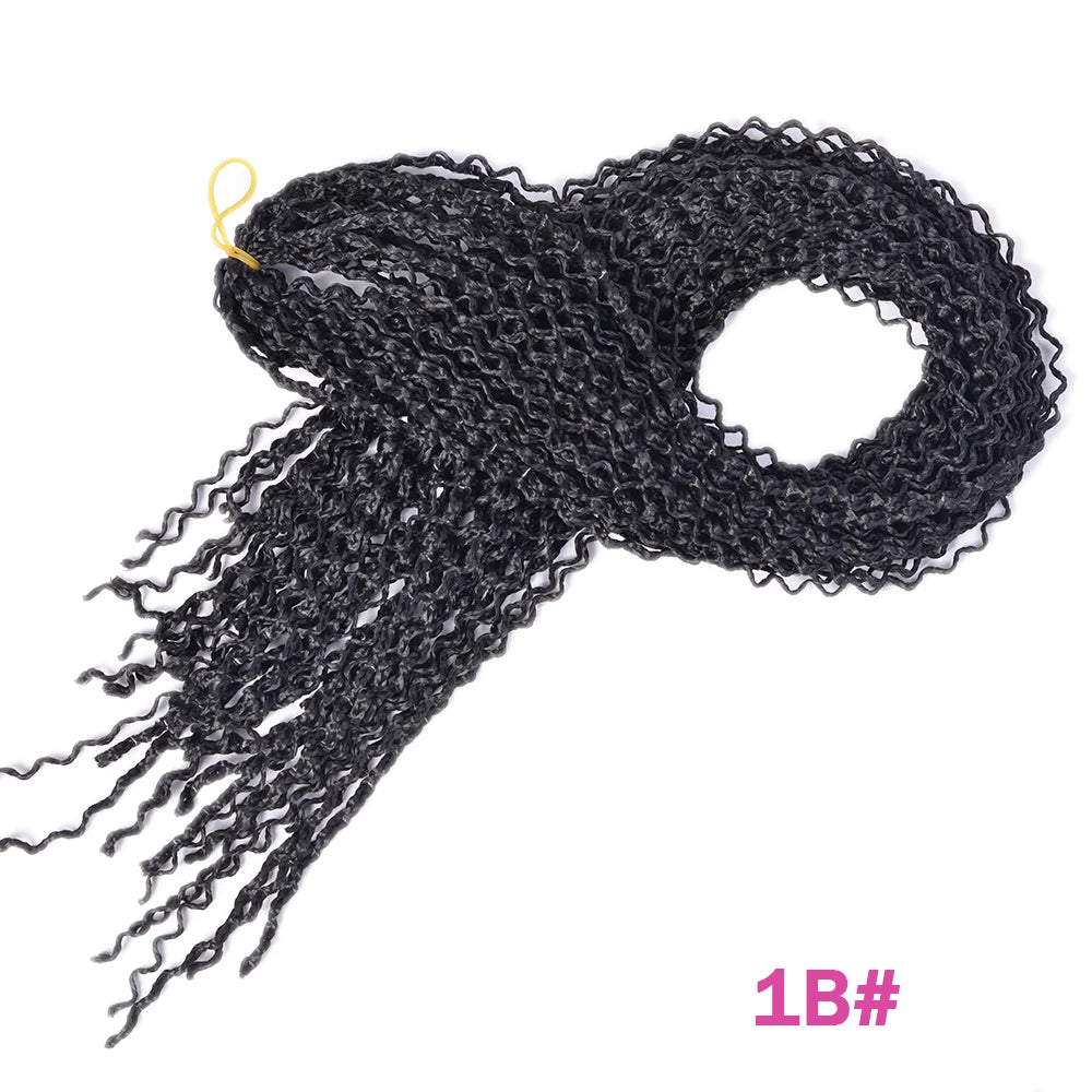 Trend Way 25inch 50g/Package Synthetic Extensions Braiding Hair Blonde For Women 25inch Curly Box Braids Zizi Crochet Hair Black