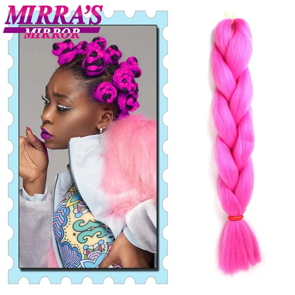 Synthetic Braiding Hair 24 Inch Kanekalon Braids Extensions Ombre Hair for Box Braid Crochet Jumbo Braiding Hair Pre Stretched