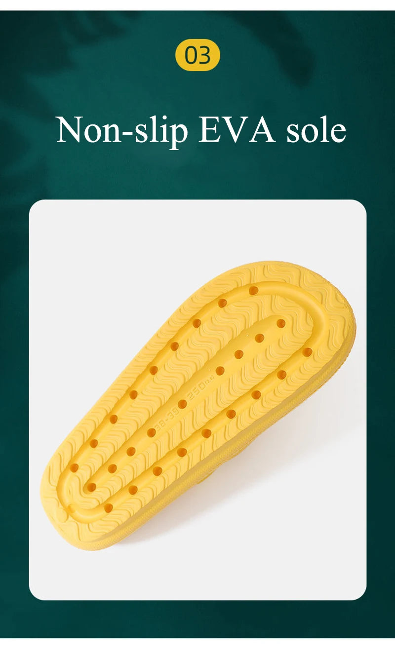 Women Thick Platform Cloud Slippers Indoor Home Eva Soft Sole Pillow Slides Sandals Woman 2025 Summer Non Slip Beach Flip Flops