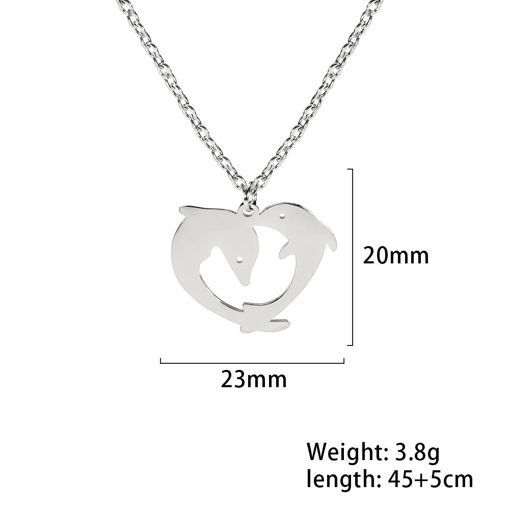 Cute Dog Paw Pendant Necklace | Stainless Steel Animal Footprint Chain for Women & Girls