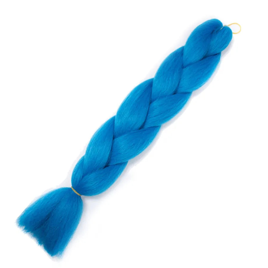 VERVES Ombre Jumbo Braids — 24" 100 g Two-Tone Synthetic Braiding Hair (Pink/Black/Blue)