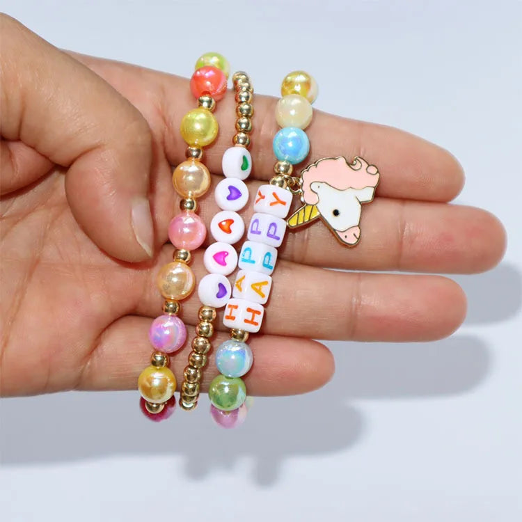 100pcs Mixed Letter Acrylic Beads | Square Alphabet Spacer Beads for DIY Jewelry