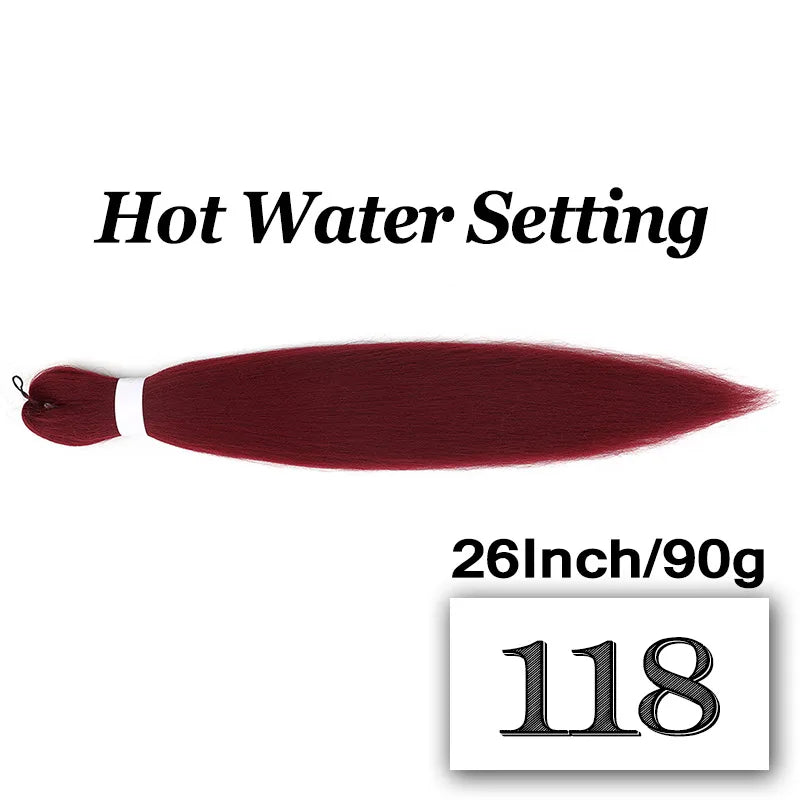 Braiding Hair Pre-stretched 26 Inch 90G Synthet Jumbo Braiding Hair Extensions for African Crochet Braids Red Peach Pink Pigtail