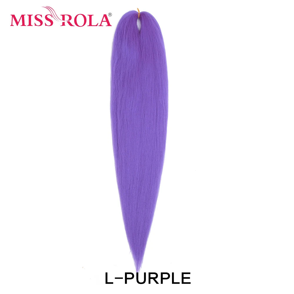 Miss Rola Synthetic 22 Inch 60G Kanekalon Hair Tinsel Wire Jumbo Braid Yaki Straight Hair Extension Twist Braid Bulk Wholesale