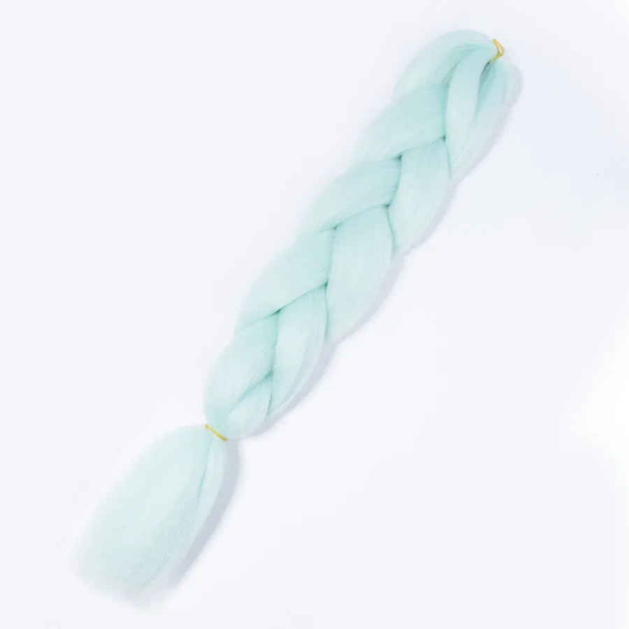 VERVES Ombre Jumbo Braids — 24" 100 g Two-Tone Synthetic Braiding Hair (Pink/Black/Blue)