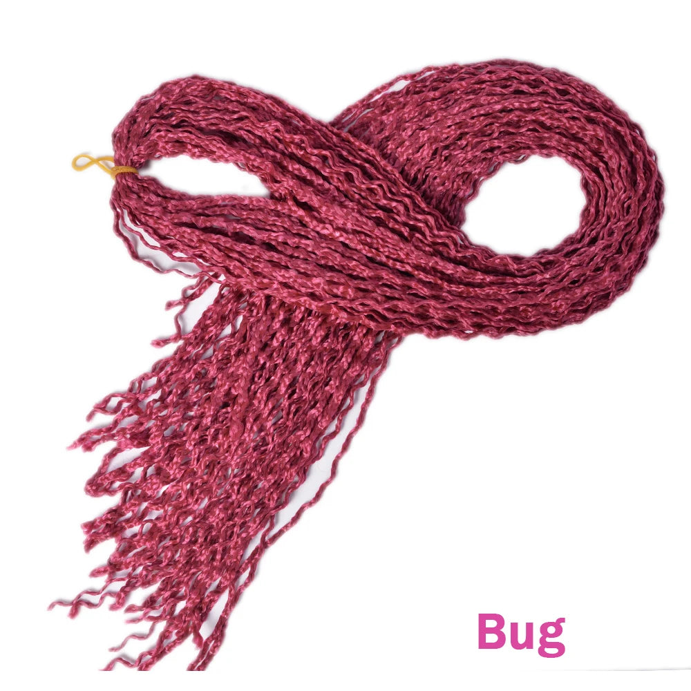 Trend Way 25inch 50g/Package Synthetic Extensions Braiding Hair Blonde For Women 25inch Curly Box Braids Zizi Crochet Hair Black