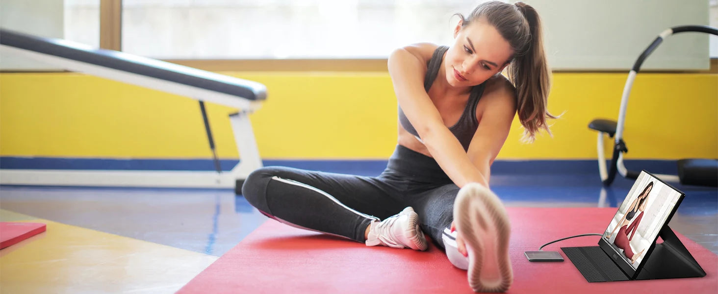 15.6" Portable Monitor — 1080p IPS | 72% NTSC / 100% sRGB | Dual USB-C + mini HDMI | Speakers