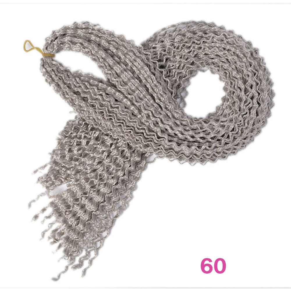 Trend Way 25inch 50g/Package Synthetic Extensions Braiding Hair Blonde For Women 25inch Curly Box Braids Zizi Crochet Hair Black