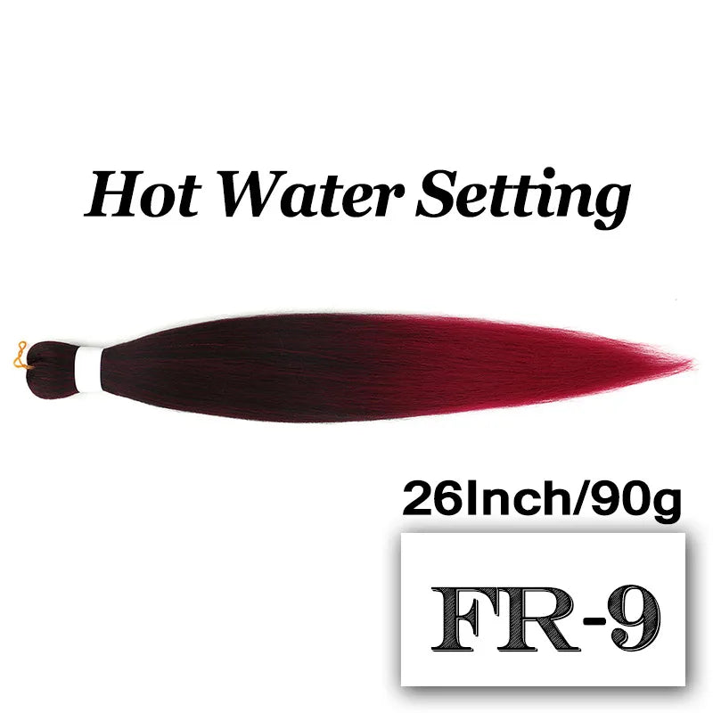 Braiding Hair Pre-stretched 26 Inch 90G Synthet Jumbo Braiding Hair Extensions for African Crochet Braids Red Peach Pink Pigtail