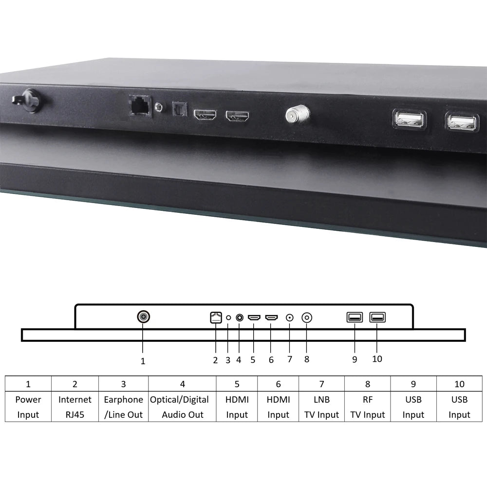 Souria 22 inches Smart Magic Mirror Waterproof TV for Bathroom Hotel DTV Tuner WiFi Bluetooth Built-in Apps Store ATSC DVB-T T2