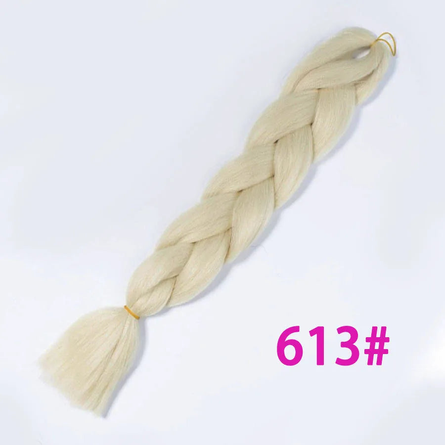 VERVES Ombre Jumbo Braids — 24" 100 g Two-Tone Synthetic Braiding Hair (Pink/Black/Blue)