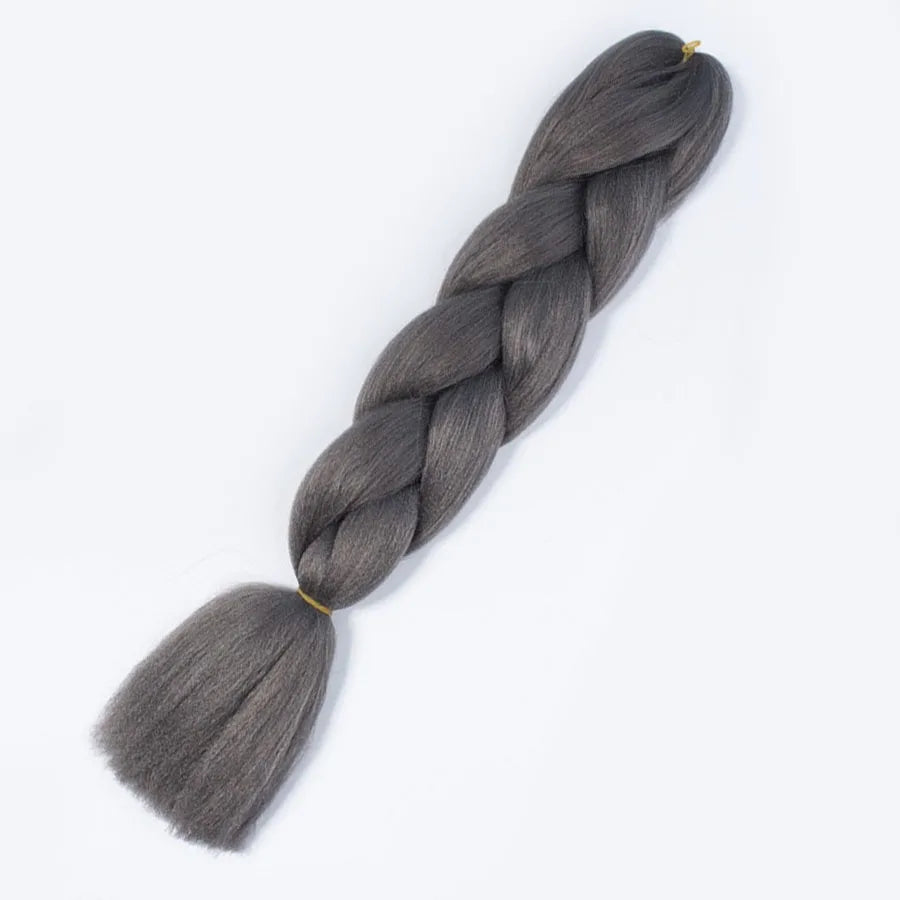 VERVES Ombre Jumbo Braids — 24" 100 g Two-Tone Synthetic Braiding Hair (Pink/Black/Blue)