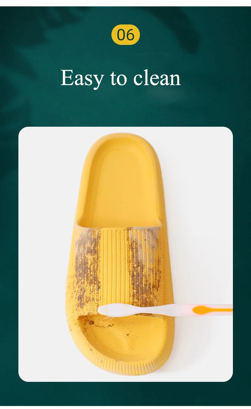 Women Thick Platform Cloud Slippers Indoor Home Eva Soft Sole Pillow Slides Sandals Woman 2025 Summer Non Slip Beach Flip Flops