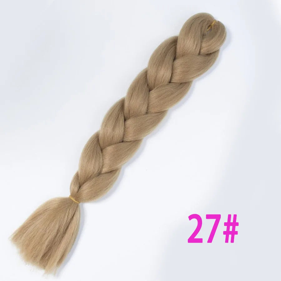 VERVES Ombre Jumbo Braids — 24" 100 g Two-Tone Synthetic Braiding Hair (Pink/Black/Blue)
