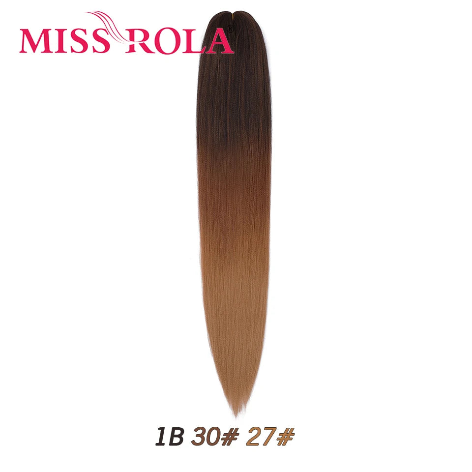 MISS ROLA Synthetic Kanekalon Hair Jumbo Braids 24 Inches100g Yaki Straight Hair Extension Pre Stretched Blonde Pink Wholesale