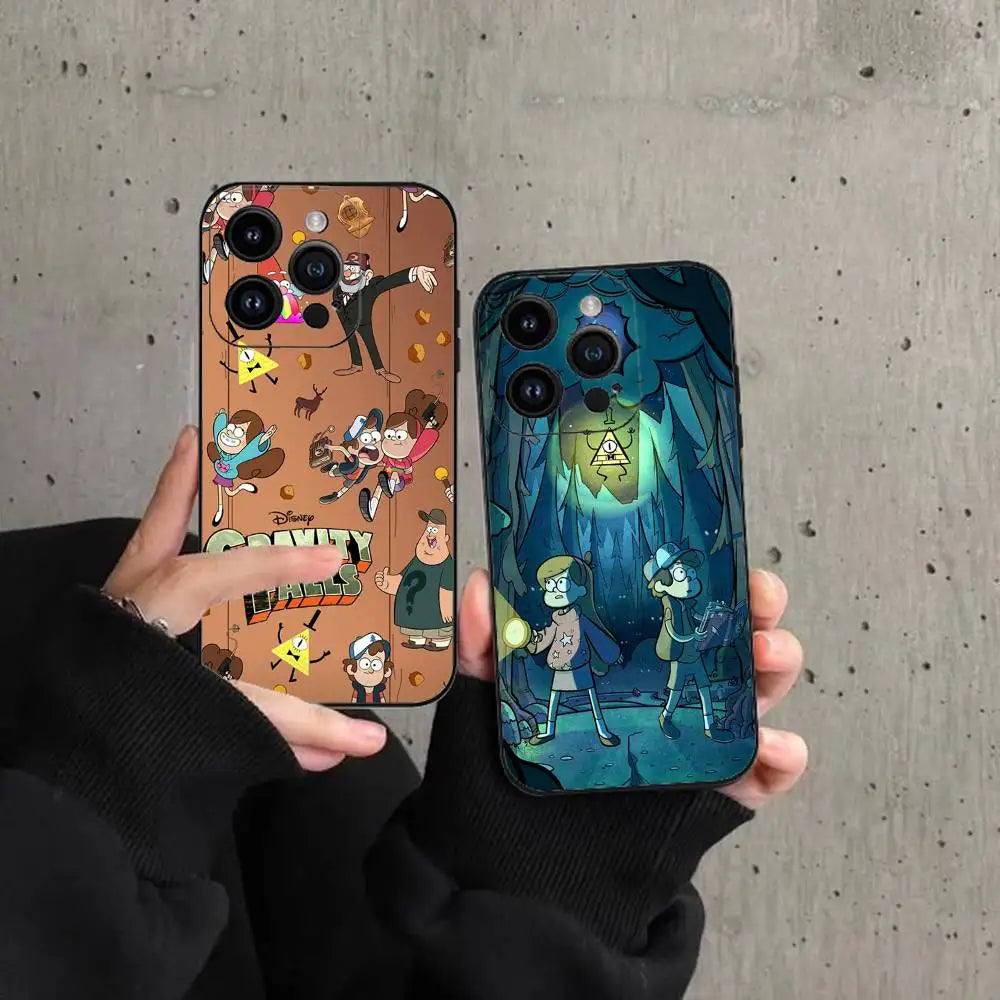 Gravity Falls Pig Cover Phone Case Phone Case For Iphone 17 16 15 11 13 14 Pro Max X Xr Xs Max 12mini Black Shell Cover Case