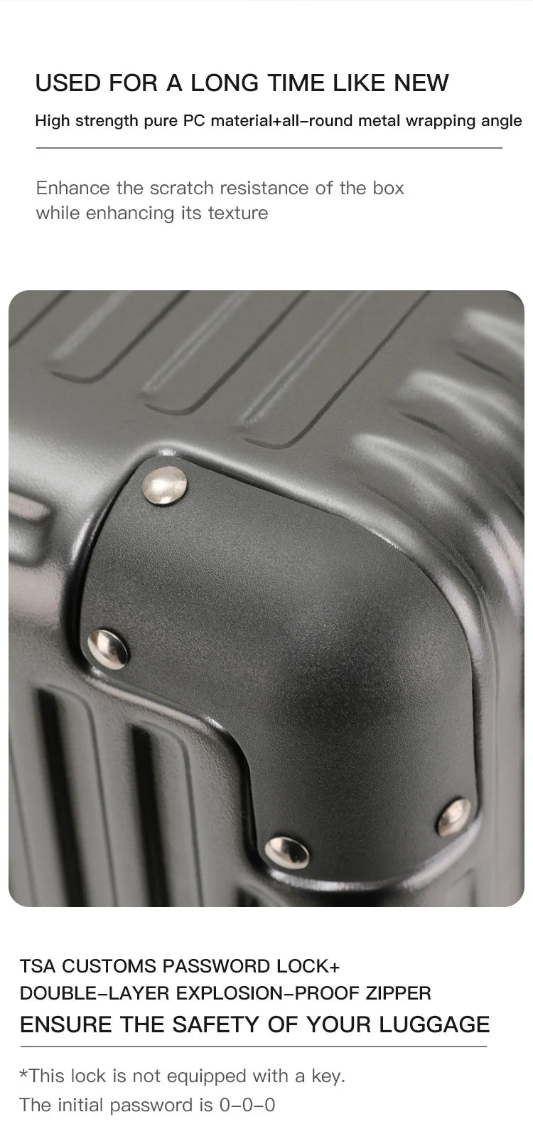 sushimu Suitcase Wide Handle Travel Suitcase Men 20 24 26 Carry-On Luggage Women PC  Trolley Case Can expand capacity