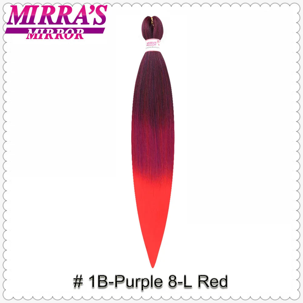 Corlorful Synthetic Jumbo Braids Hair Extensions 28 Inch Braiding Hair Pre Stretched Yellow Blue Green Red Pink Purple Braids