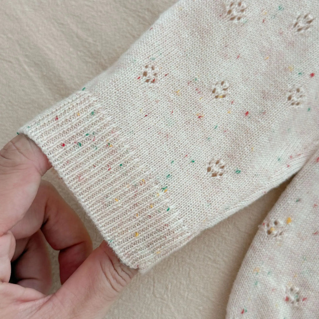 2026 Spring Baby Girls Clothes Single Breast Girls Knitwear Hollow Out Girls Sweaters Thin Style Girls Clothing