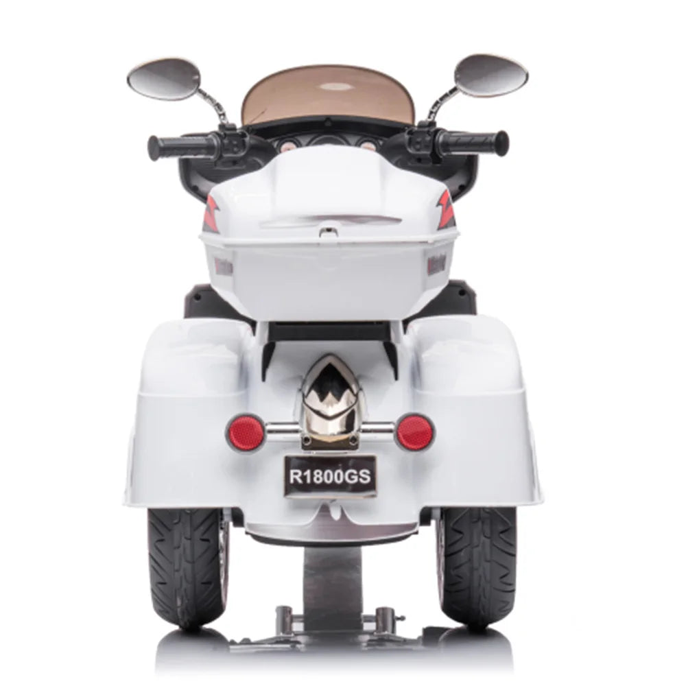 12V Dual-Seat Kids Electric Ride-On Motorcycle | 3-Wheel Motorbike with Key Start, Headlights & Storage Box