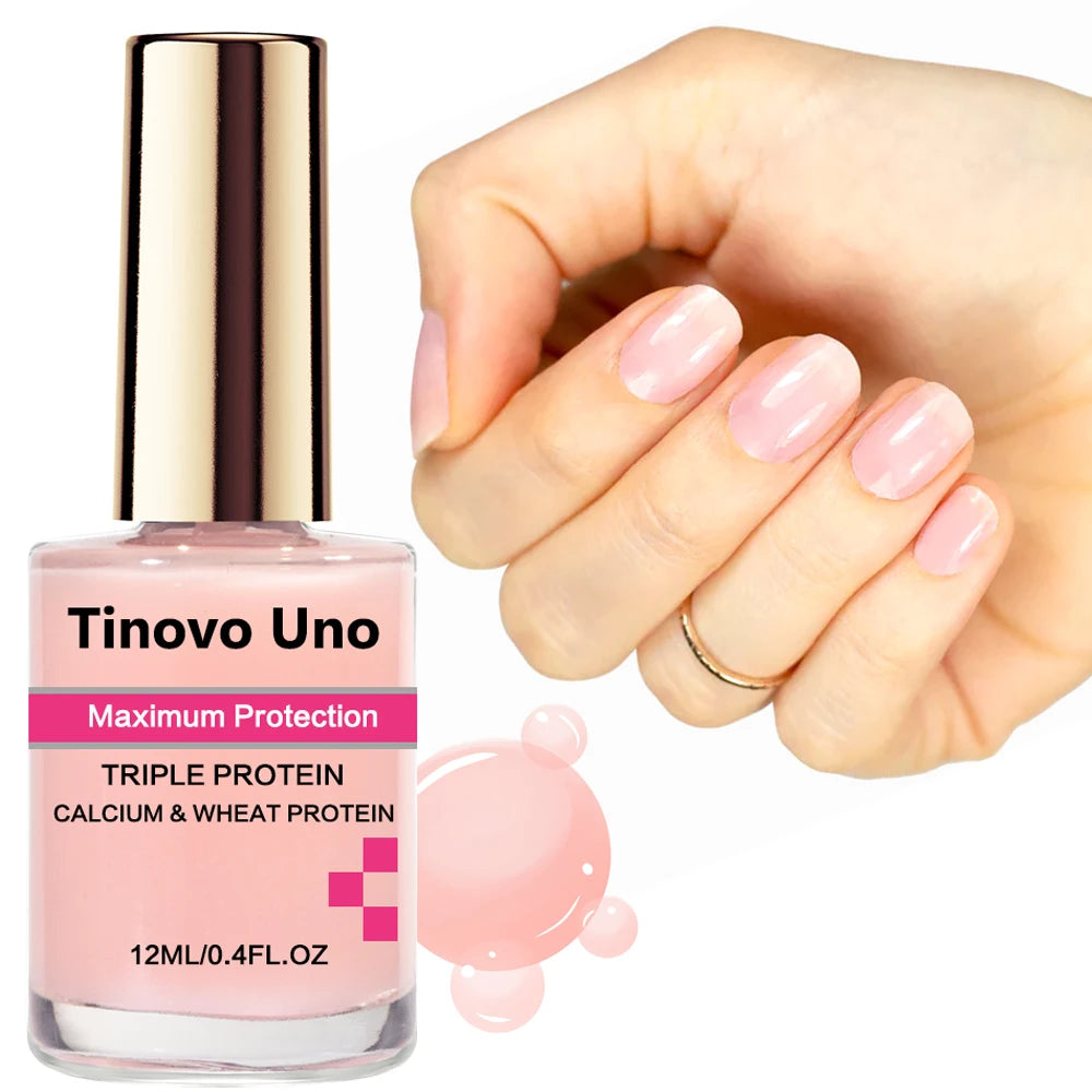 Tinovo Uno Nail Polish Metallic Rose Gold Nail Strengthener Fast Drying Mirror Normal Nails Lacquer Varnish for Manicure Nailart