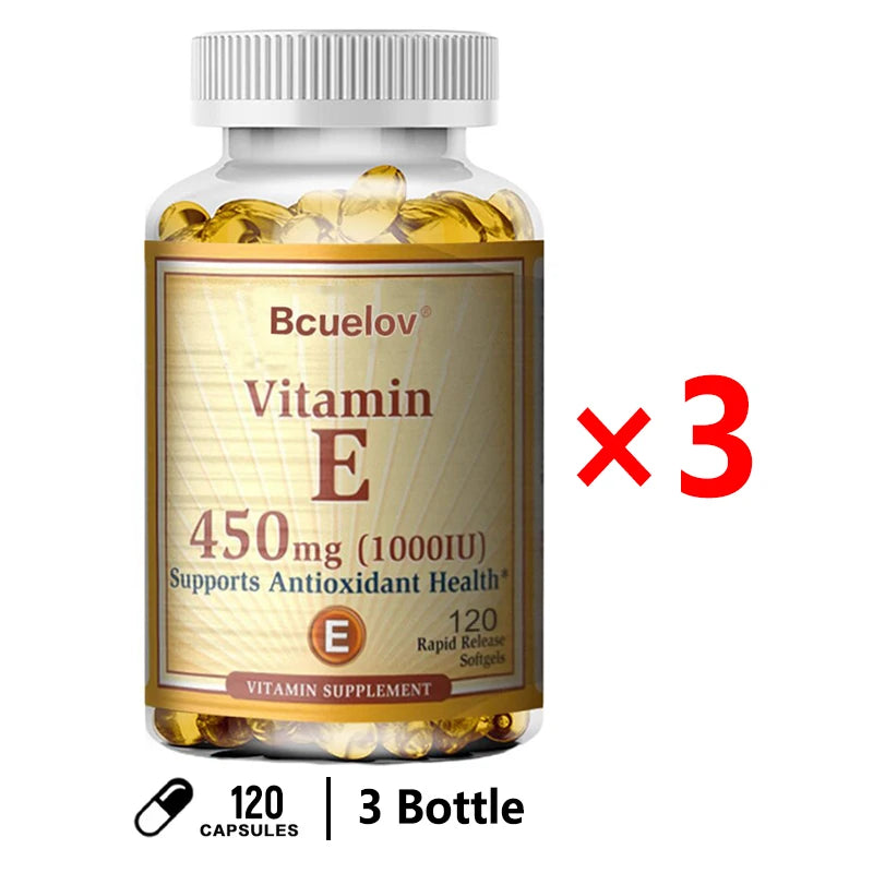 Bcuelov Vitamin E 1000 IU (450 mg) — Antioxidant & Immune Support