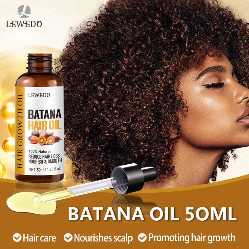 Lewedo Hair Growth Batana Oil Serum – Natural Repair & Fast Regrowth Essential Oil (Unisex)
